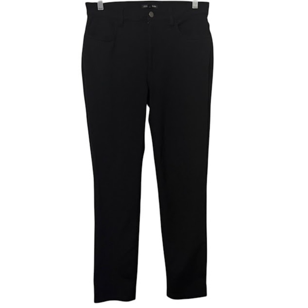 Eileen Fisher‎ Black Stretch Tencel Slim Leg Trouser Dress Pants Womens XS
